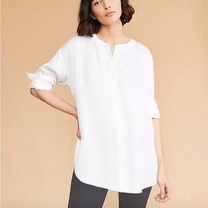 Lou and Grey fluid twill shirt. White. Small